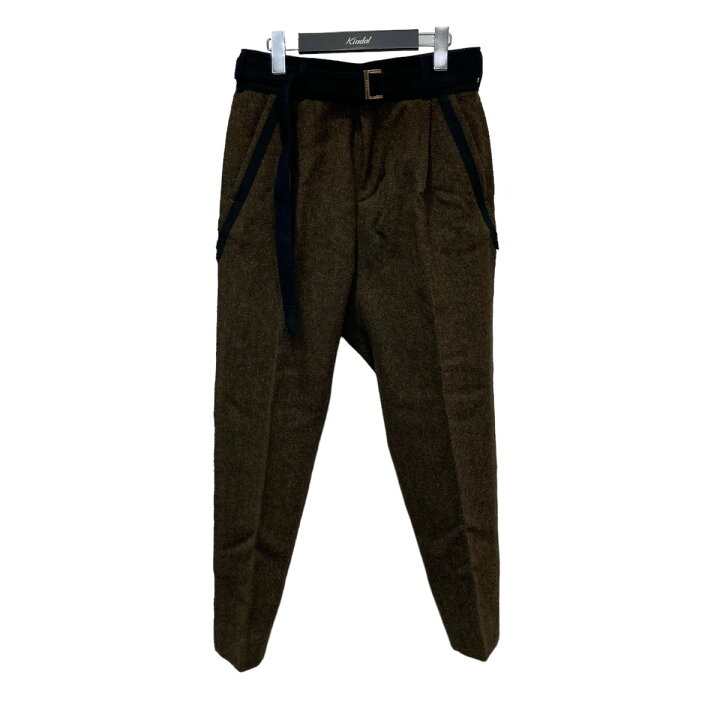 楽天市場】【中古】sacai 21AW ウールスラックスパンツ ブラウン 