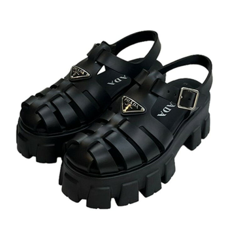 楽天市場】【中古】PRADA フォームラバーサンダル ブラック 