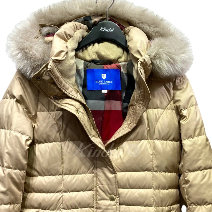 楽天市場】【中古】BLUE LABEL CRESTBRIDGEファー付 ダウンコート 