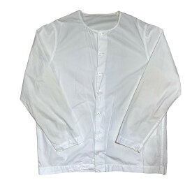 【中古】CASEY CASEY　PAPER COLLARLESS SHIRT ノーカラーシャツ／10HC94 ホワイト サイズ：M 【221023】（ケイシーケイシー）