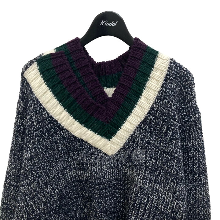 楽天市場】【中古】kolor／BEACON 21AW 杢ウールVネックニット 21WBM 