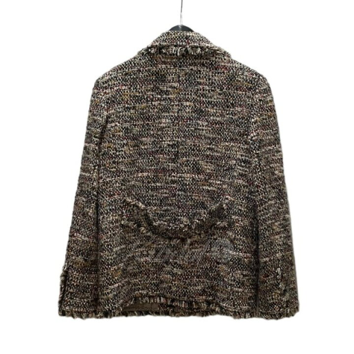 楽天市場】【中古】CHANEL ツイードジャケット ブラウン サイズ：38  
