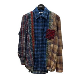 【中古】Needles7Cuts Flannel Shirt 再構築ネルシャツ ブルーなど サイズ：S【価格見直し】