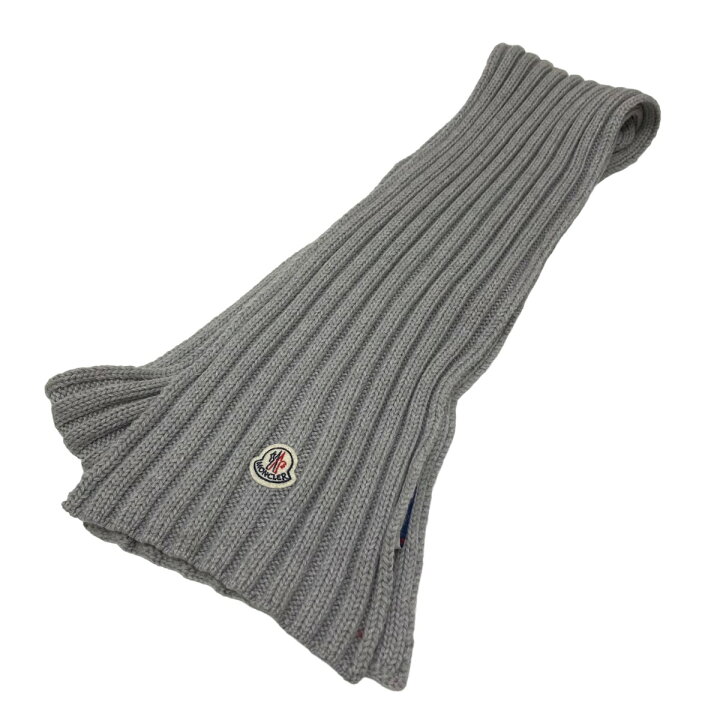 楽天市場】【中古】MONCLER ロングマフラー ライトグレー  
