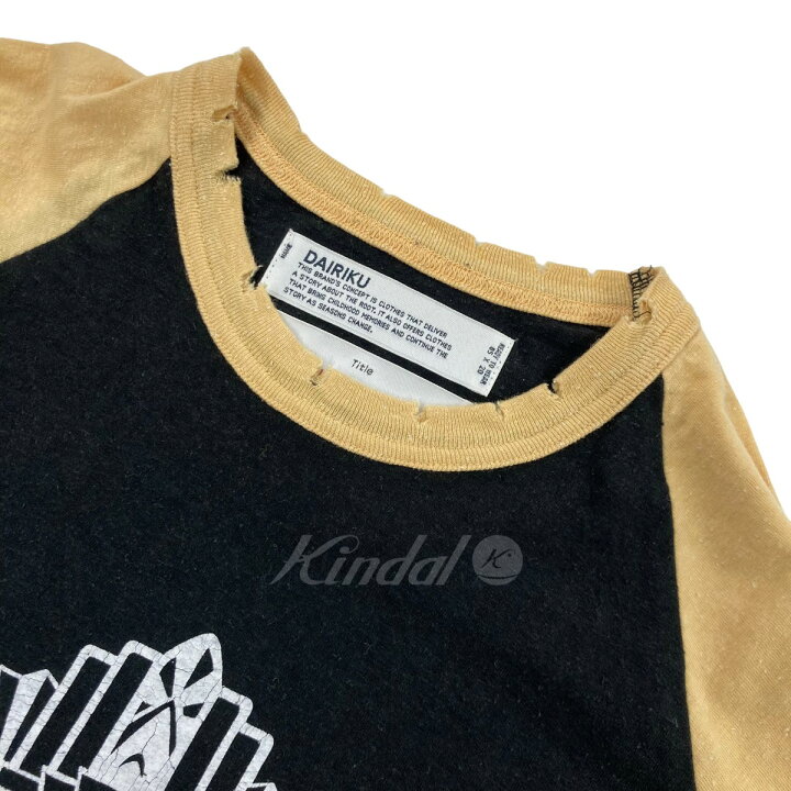 楽天市場】【中古】DAIRIKU2023SS 「New Raglan Tee」 ダメージ加工 