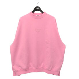 【中古】BALENCIAGABB PARIS ICON Oversized Crewneck BBロゴ スウェット ピンク サイズ：2【価格見直し】