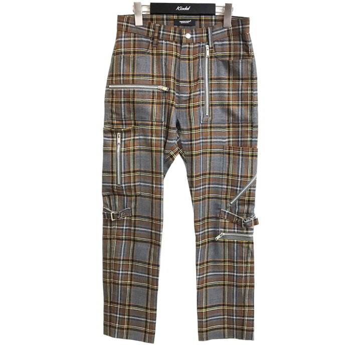 楽天市場】【中古】UNDERCOVER2022AW ジップデザインチェックパンツ 