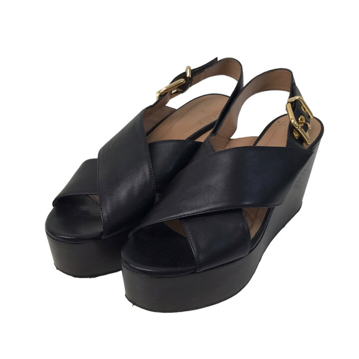 楽天市場】【中古】MARNI ストラップ厚底サンダル ブラック サイズ：39 