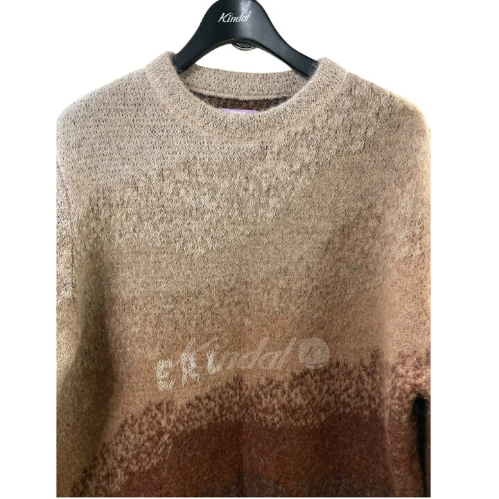 楽天市場】【中古】ERLグラデーションモヘアニット ベージュ×ブラウン 