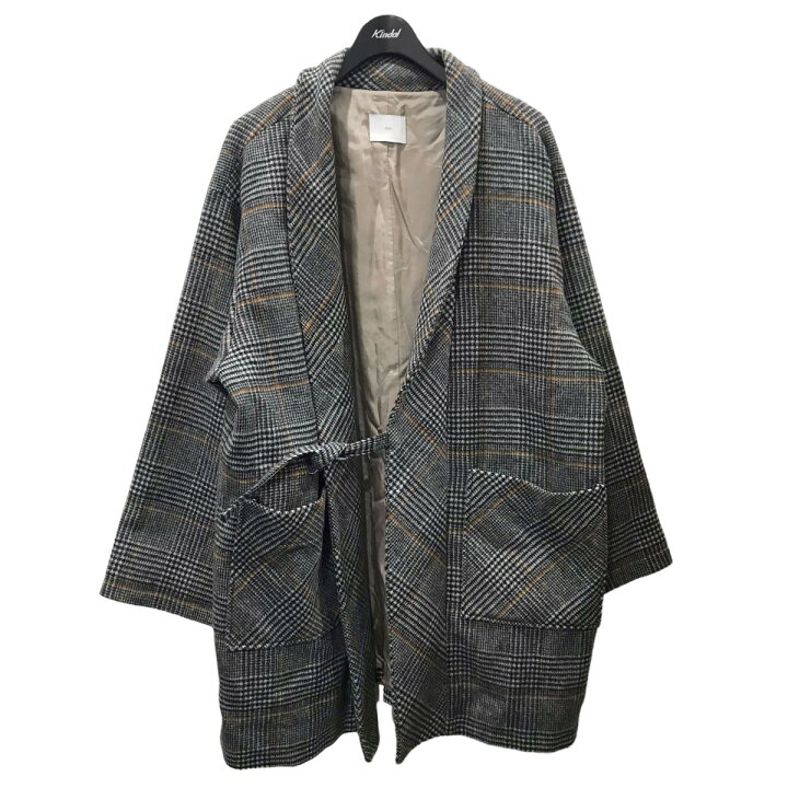 楽天市場】【中古】ATHAチェック柄ロングコート BIG CHECK NORAGI COAT  