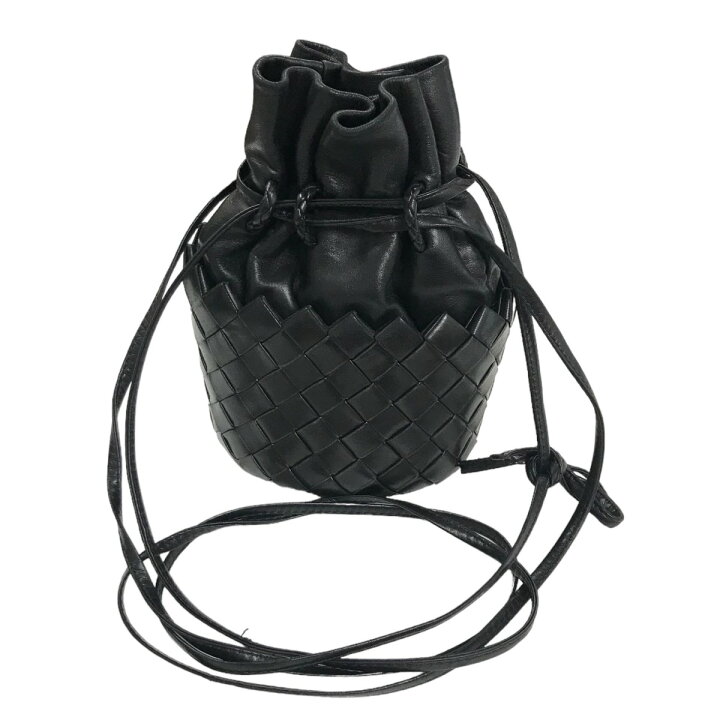 楽天市場】【中古】BOTTEGA VENETA レザーイントレチャート巾着バッグ  