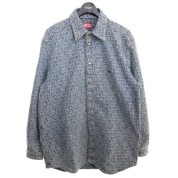 楽天市場】【中古】DIESEL ジャガード総柄デニムシャツジャケット D 