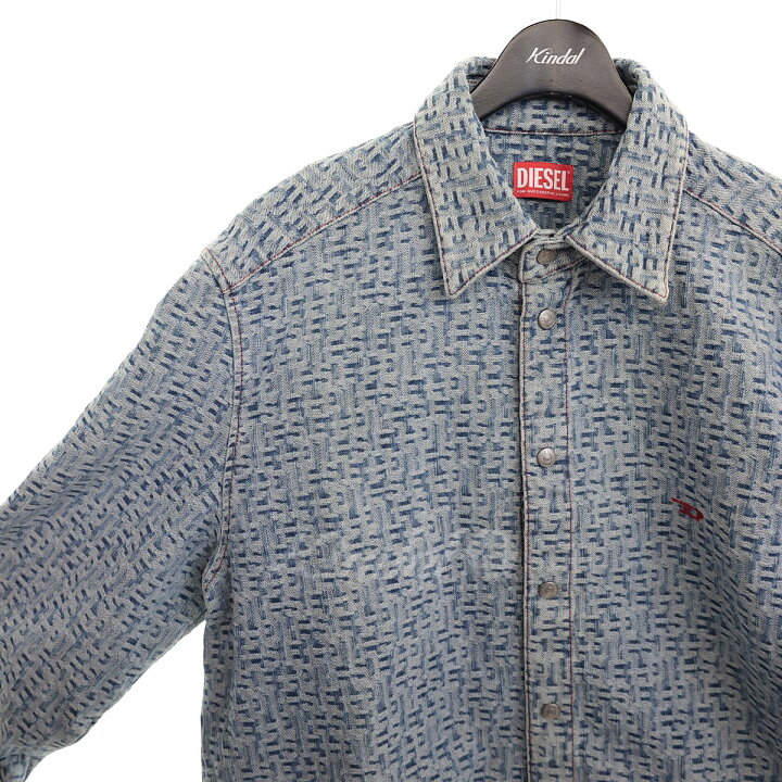 楽天市場】【中古】DIESEL ジャガード総柄デニムシャツジャケット D 