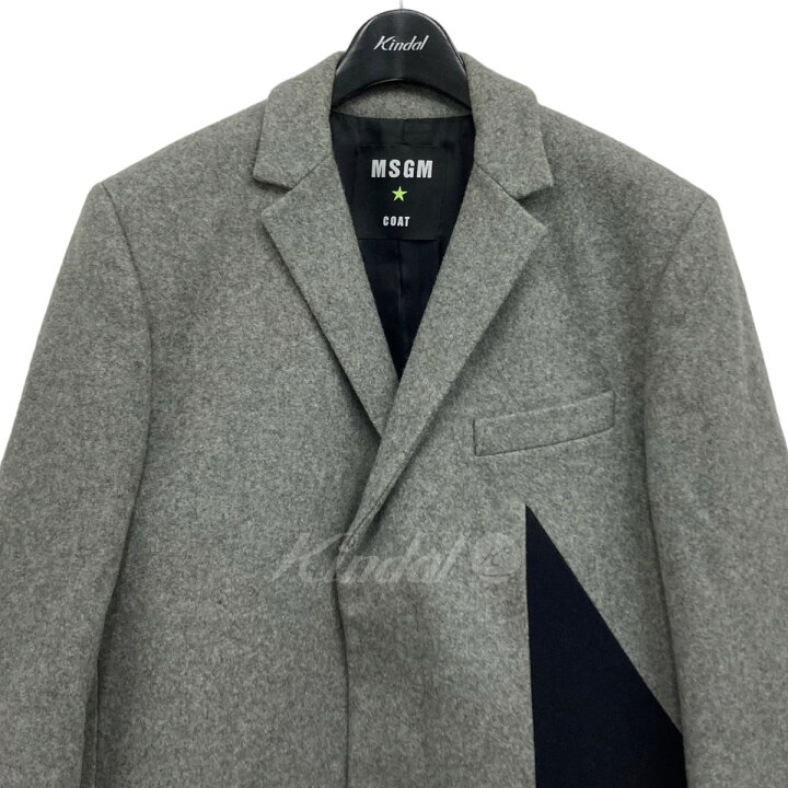 楽天市場】【中古】MSGM スター柄チェスターコート グレー サイズ：46  
