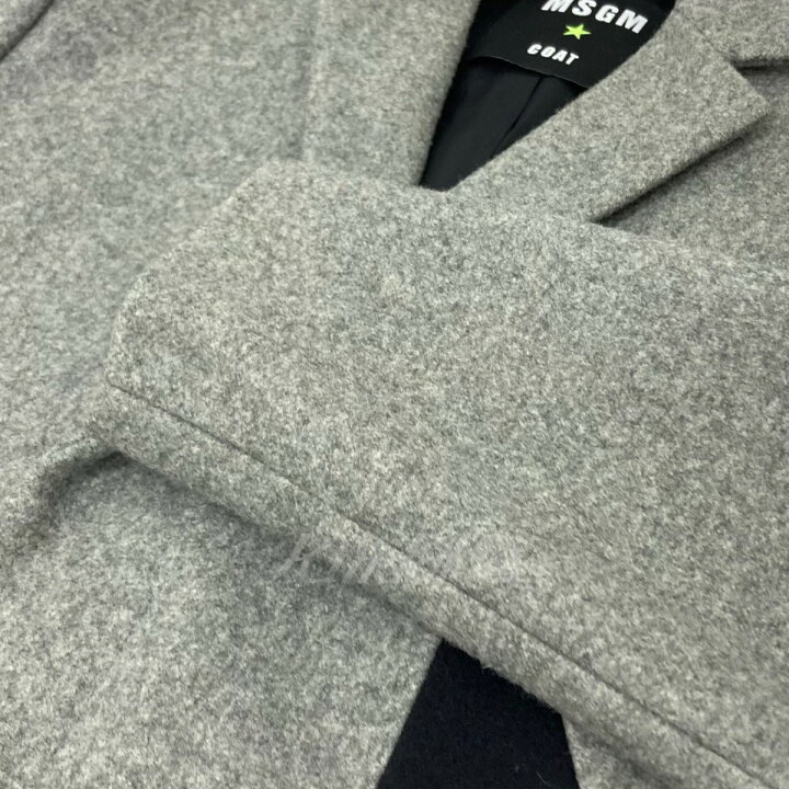 楽天市場】【中古】MSGM スター柄チェスターコート グレー サイズ：46 