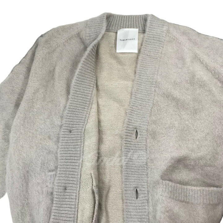 楽天市場】【中古】SUBLATIONS モヘアカーディガン S071213 グレージュ 