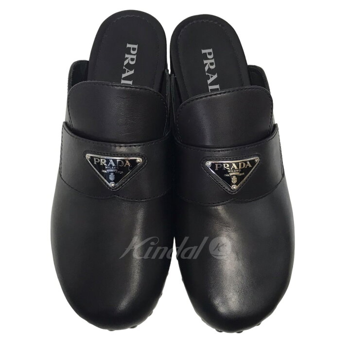楽天市場】【中古】PRADAスタッズレザークロッグサンダル ブラック 