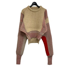 【中古】MM6 Maison Margiela2022AW 「Sprist Sweater」 クルーネックセーター ベージュ サイズ：M【価格見直し】