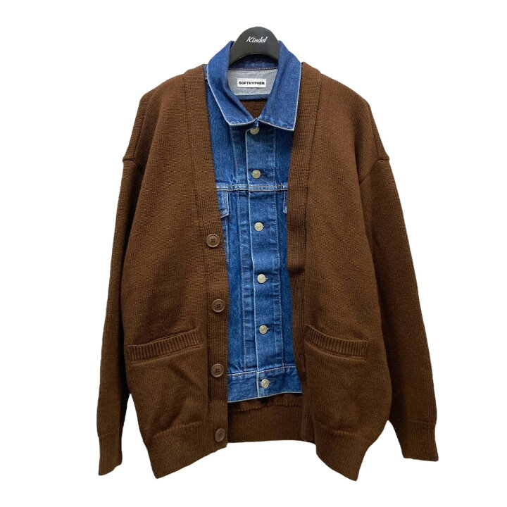 楽天市場】【中古】SOFTHYPHEN ｢DENIM MIX CARDIGAN｣デニムミックス 