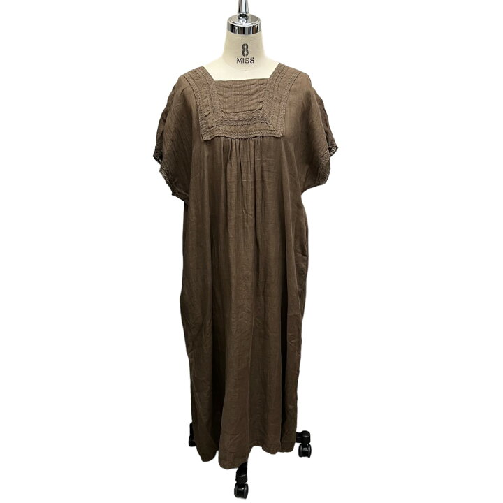 楽天市場】【中古】nest Robeリネンレース天然染めワンピース 01192  