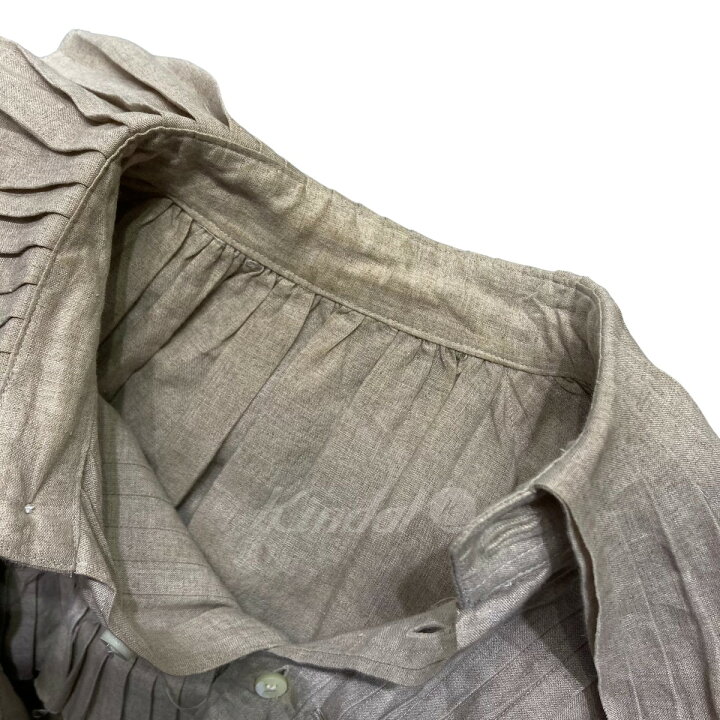 楽天市場】【中古】JUN MIKAMI リネンフリルシャツ ベージュ サイズ：F  