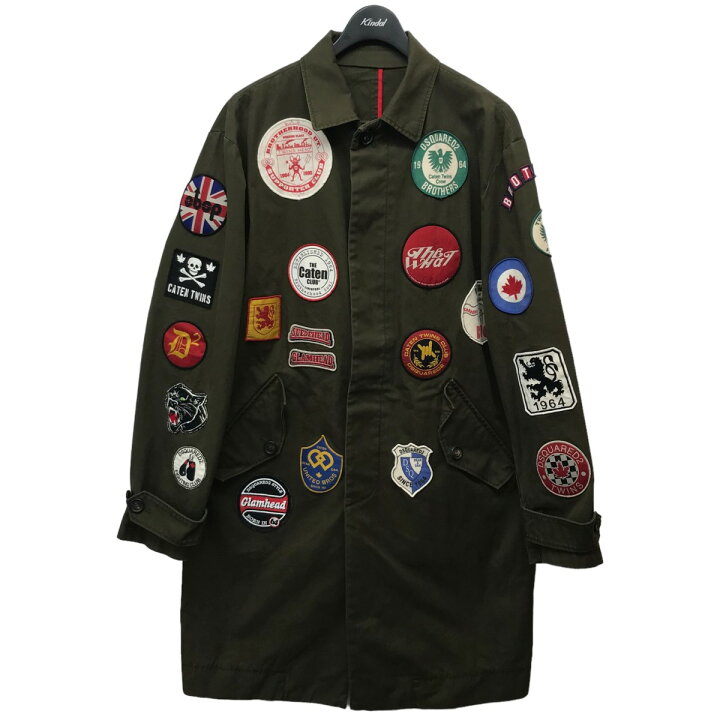 楽天市場】【中古】DSQUARED2 ワッペンステンカラーコート カーキ 