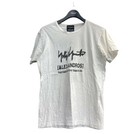 【中古】YOHJI YAMAMOTO POUR HOMME × AlexandrosクルーネックTシャツ ホワイト サイズ：2【価格見直し】