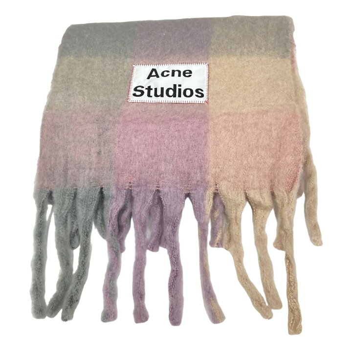 楽天市場】【中古】ACNE STUDIOS モヘア チェックマフラー ピンク  