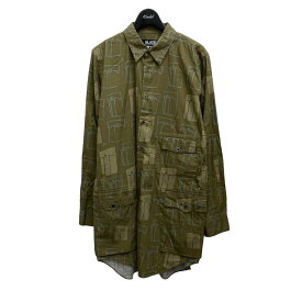 【中古】BLACK　COMME　des　GARCONS20AW フィリップ パゴウスキ プリント シャツ カーキ サイズ：M【価格見直し】