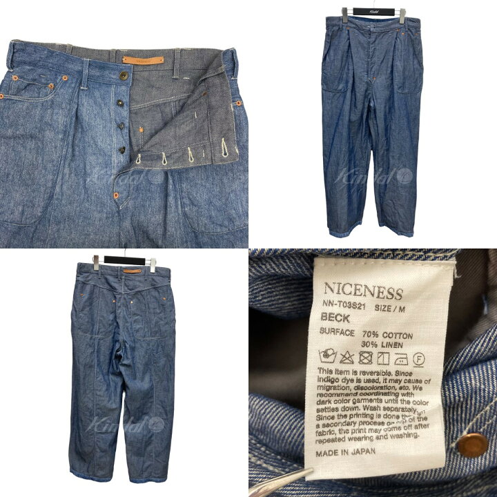 楽天市場】【中古】NICENESS beck reversible denim pants 