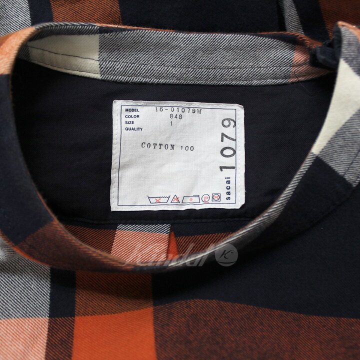 楽天市場】【中古】sacai Plaid Pullover Shirt スタッズ 切替 