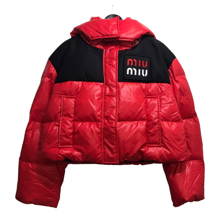 楽天市場】【中古】miu miu ダウンジャケット レッド×ブラック サイズ  