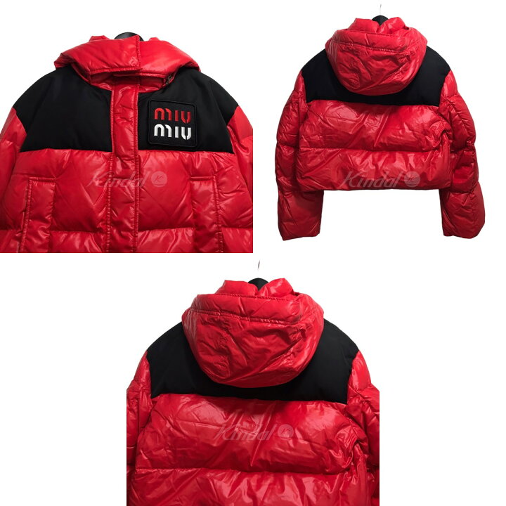 楽天市場】【中古】miu miu ダウンジャケット レッド×ブラック サイズ 