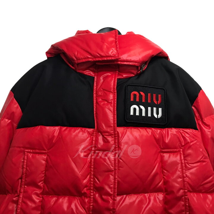 楽天市場】【中古】miu miu ダウンジャケット レッド×ブラック サイズ 