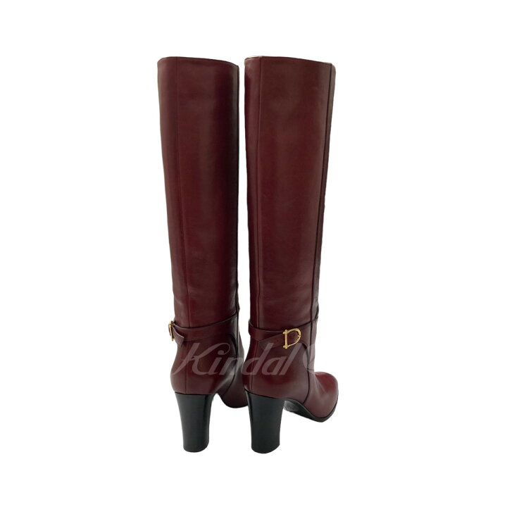 楽天市場】【中古】CELINEロングブーツ P190013228 バーガンディー 