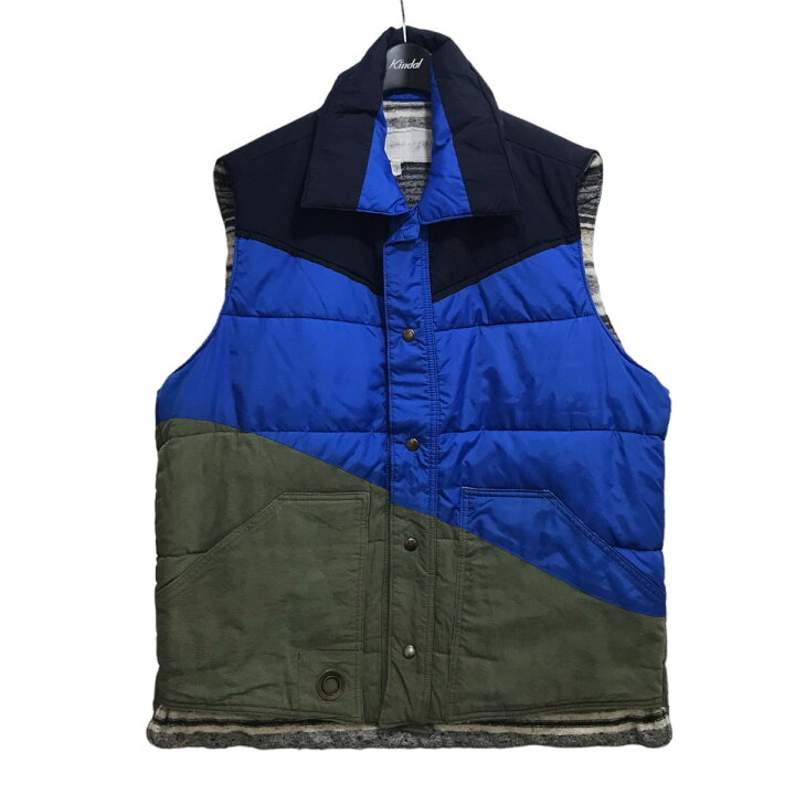 楽天市場】【中古】GREG LAUREN ｢50／50 Blue Army Puffy Vest 