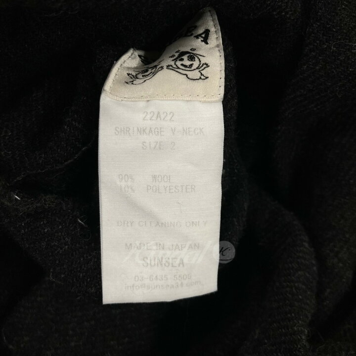 楽天市場】【中古】SUNSEA2022AW 「Shrinkage V-neck」 Vネックニット 