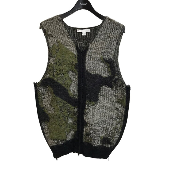 楽天市場】【中古】Y-3 21AW「CAMO KNIT VEST」ニットベスト グリーン 