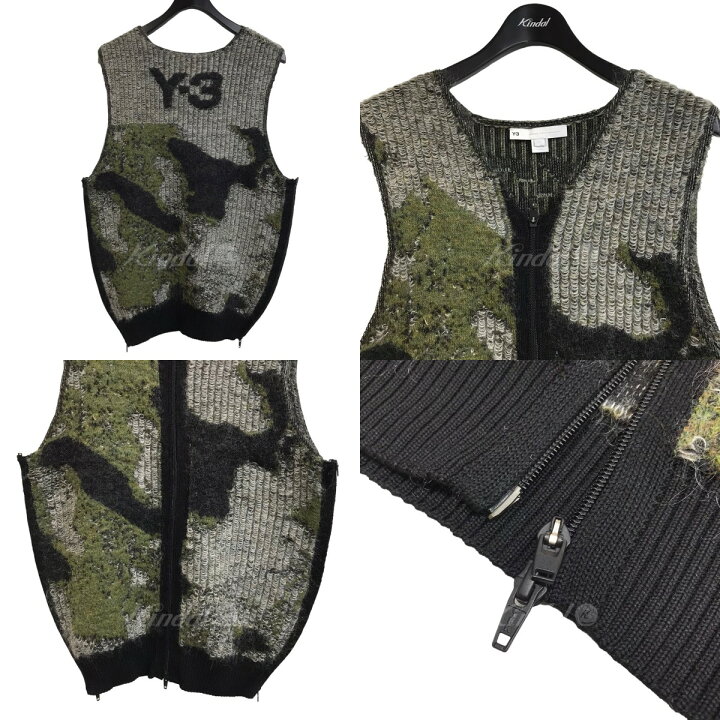 楽天市場】【中古】Y-3 21AW「CAMO KNIT VEST」ニットベスト グリーン 