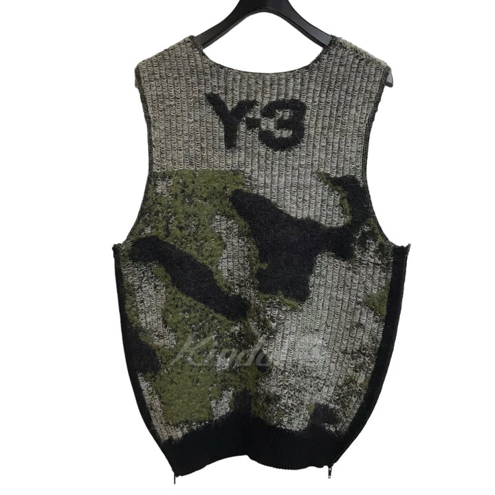 楽天市場】【中古】Y-3 21AW「CAMO KNIT VEST」ニットベスト グリーン 
