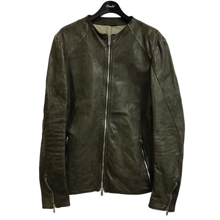 楽天市場】【中古】incarnation シングルレザージャケット オリーブ 