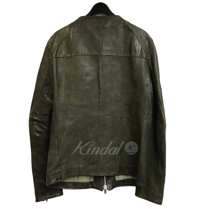 楽天市場】【中古】incarnation シングルレザージャケット オリーブ 