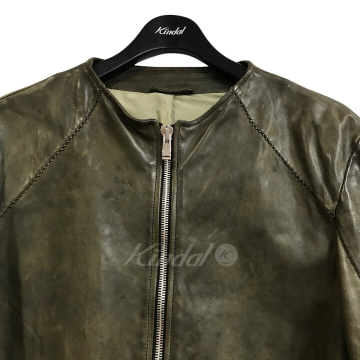 楽天市場】【中古】incarnation シングルレザージャケット オリーブ 