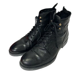 【中古】BOEMOSレザーショートブーツ ブラック サイズ：41（約26cm）【価格見直し】