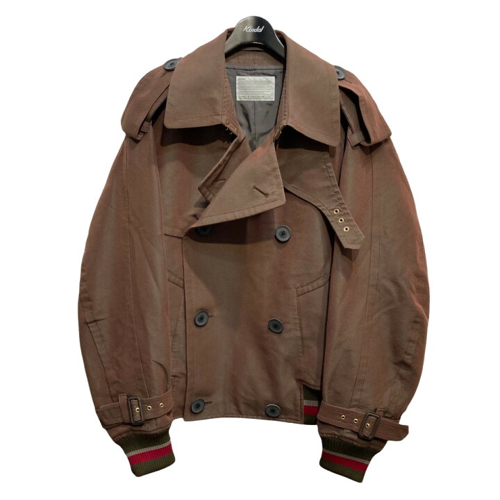 楽天市場】【中古】kolor 21SS ショートトレンチコート ブラウン 