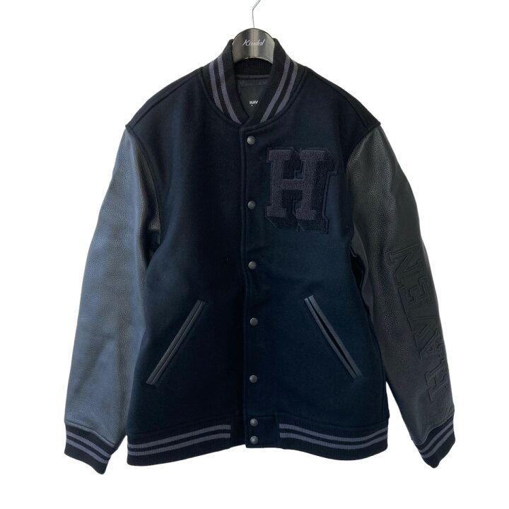 楽天市場】【中古】HAVEN袖レザーメルトンスタジャン ブラック サイズ 