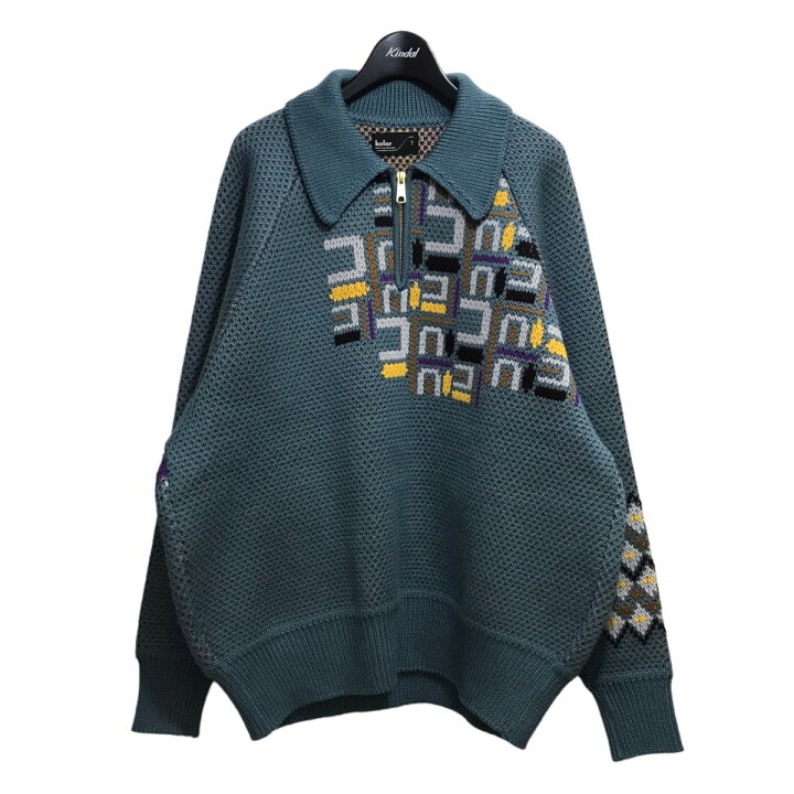 楽天市場】【中古】kolor 23AW ｢Knit｣ 23WCM-N08304 ブルー サイズ：1 