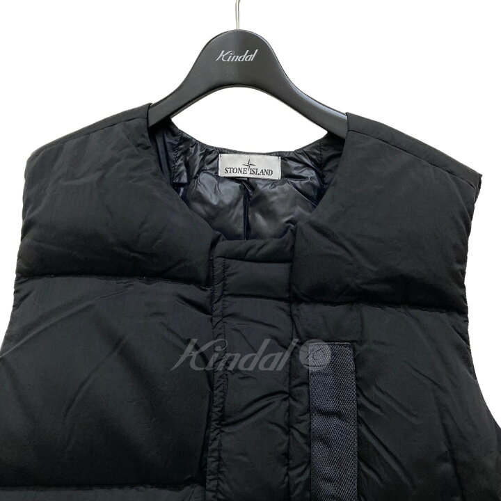 楽天市場】【中古】STONE ISLAND 22AW ナイロン ダウンベスト ブラック 