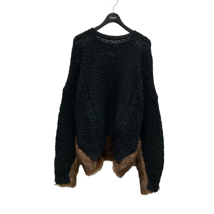 楽天市場】【中古】FACETASM ファー切替ニット MORK-KN-M04 ブラウン  