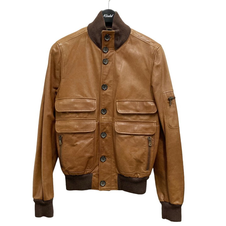 楽天市場】【中古】DOLCE＆GABBANAレザージャケット SLS19 ブラウン  